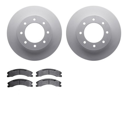 DYNAMIC FRICTION CO 4302-67056, Geospec Rotors with 3000 Series Ceramic Brake Pads, Silver 4302-67056